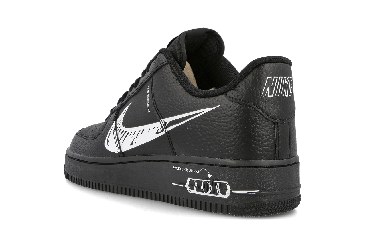 Nike AIR FORCE 1 LV8 UTILITY SKETCH BLACK, CW7581-001