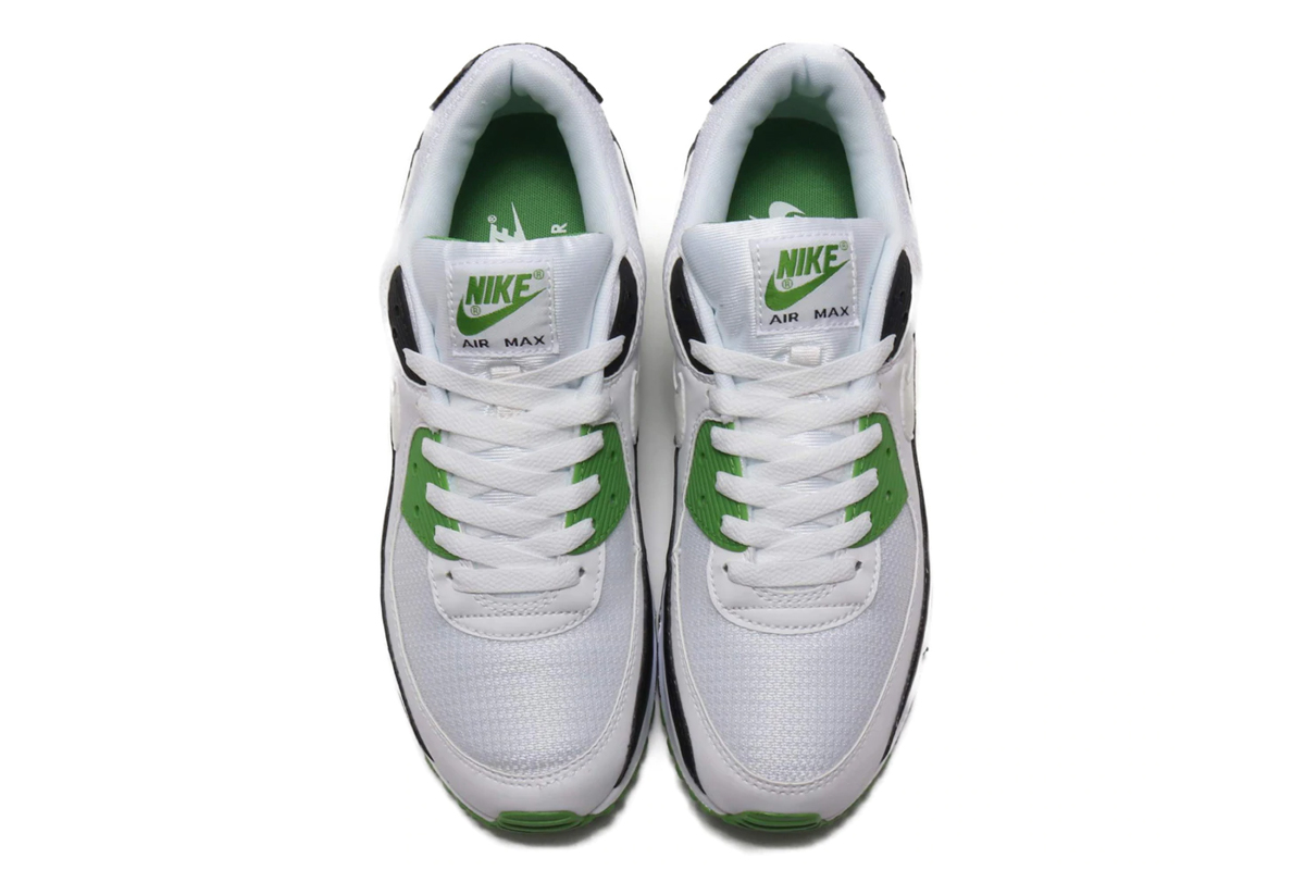 CT4352-102 nike air max 90 30th anniversary white chlorophyll colorway sneakers shoes 