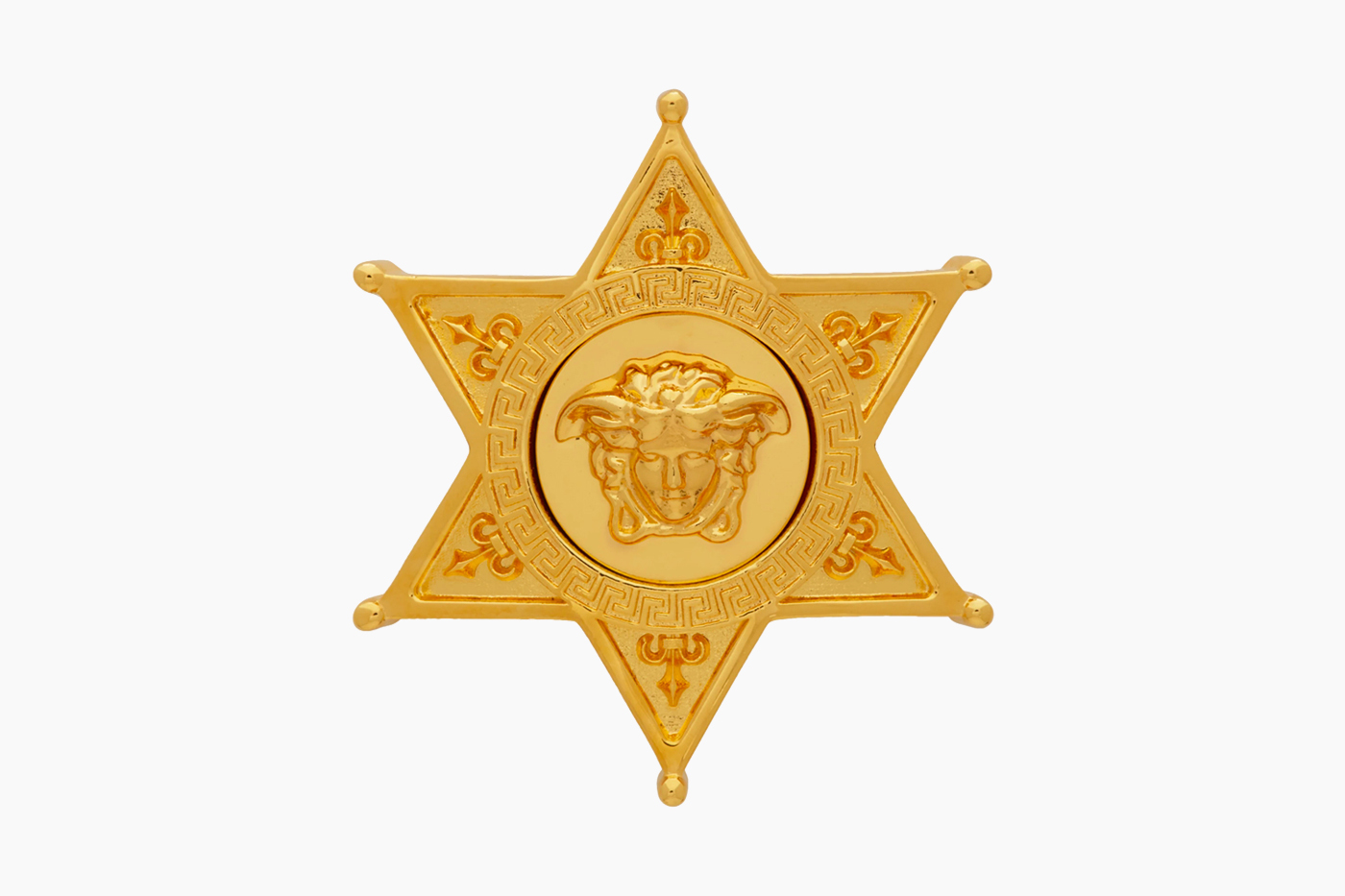 Versace Sheriff Medusa Badge Brooch