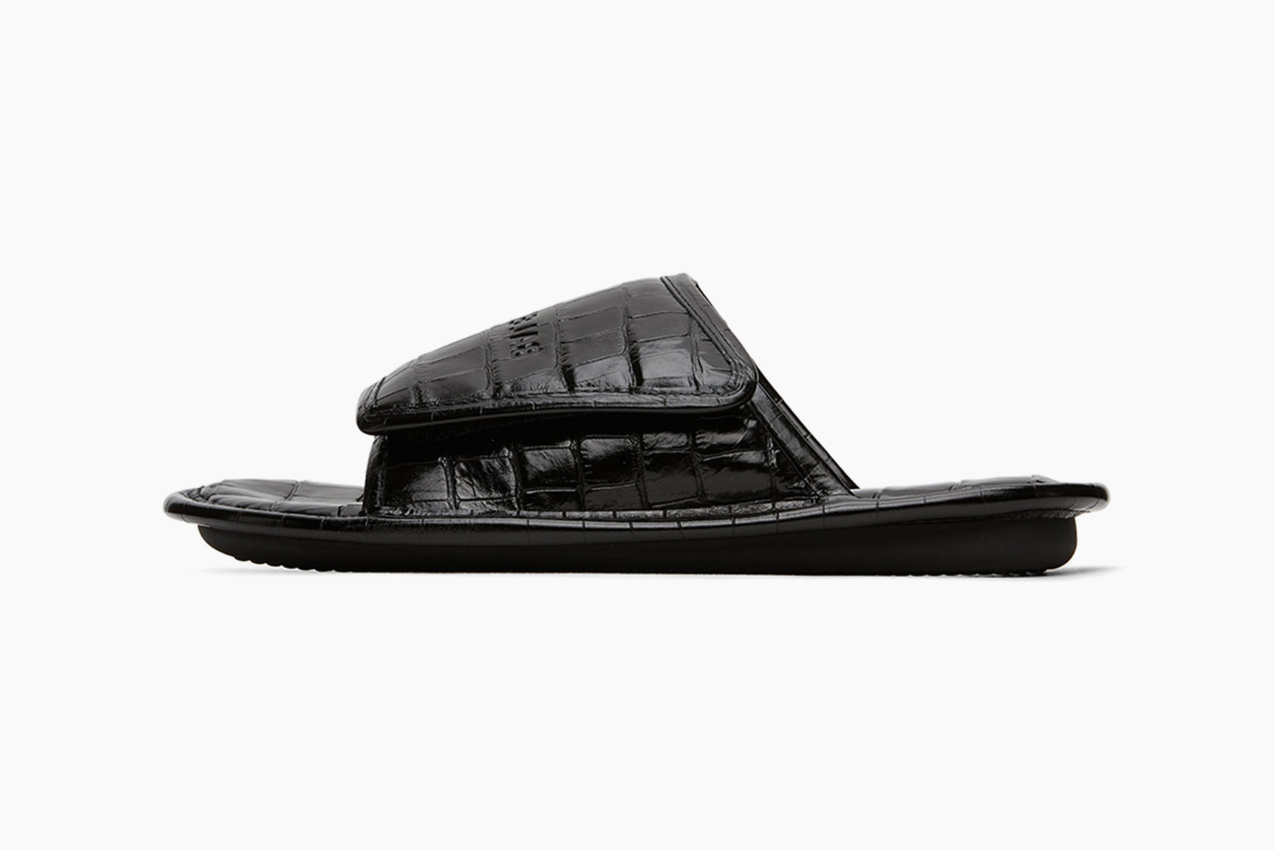 Balenciaga Black Croc Slides
