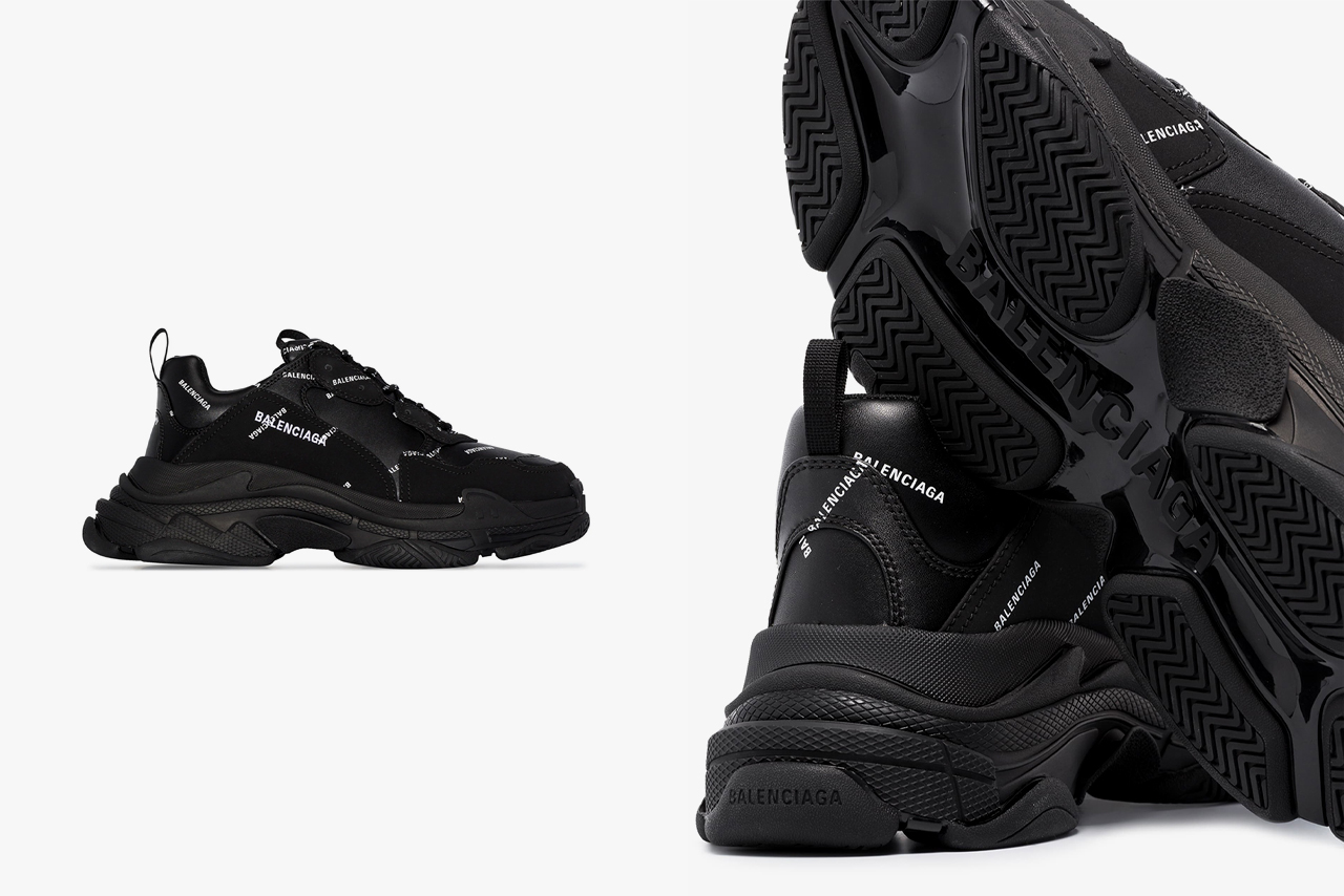 balenciaga black triple s sneakers