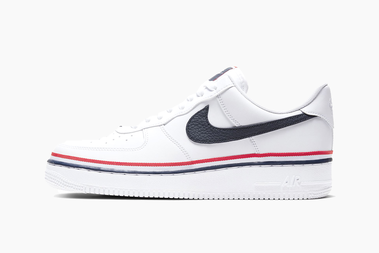 red white and blue air force 1 lv8