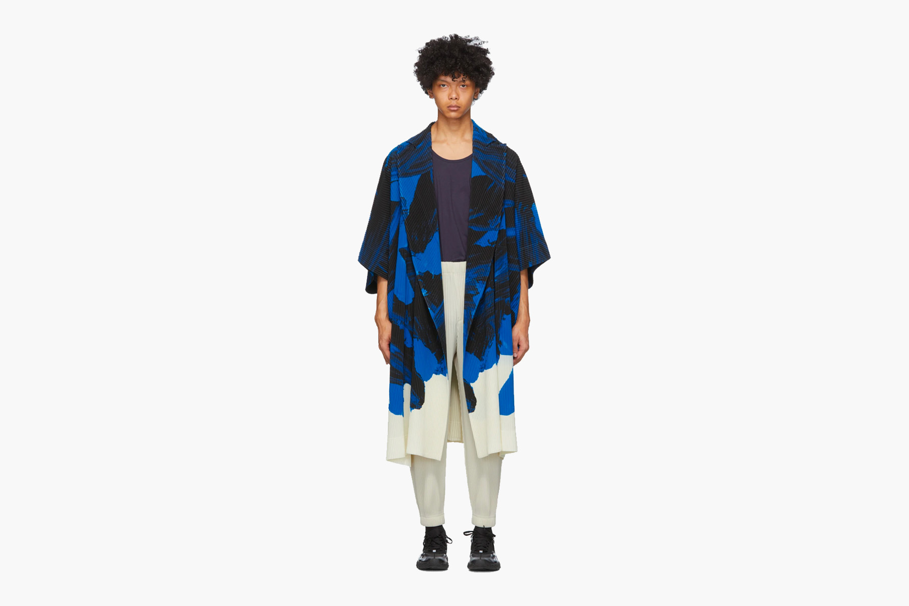 Homme Plissé Issey Miyake Action Painting Coat