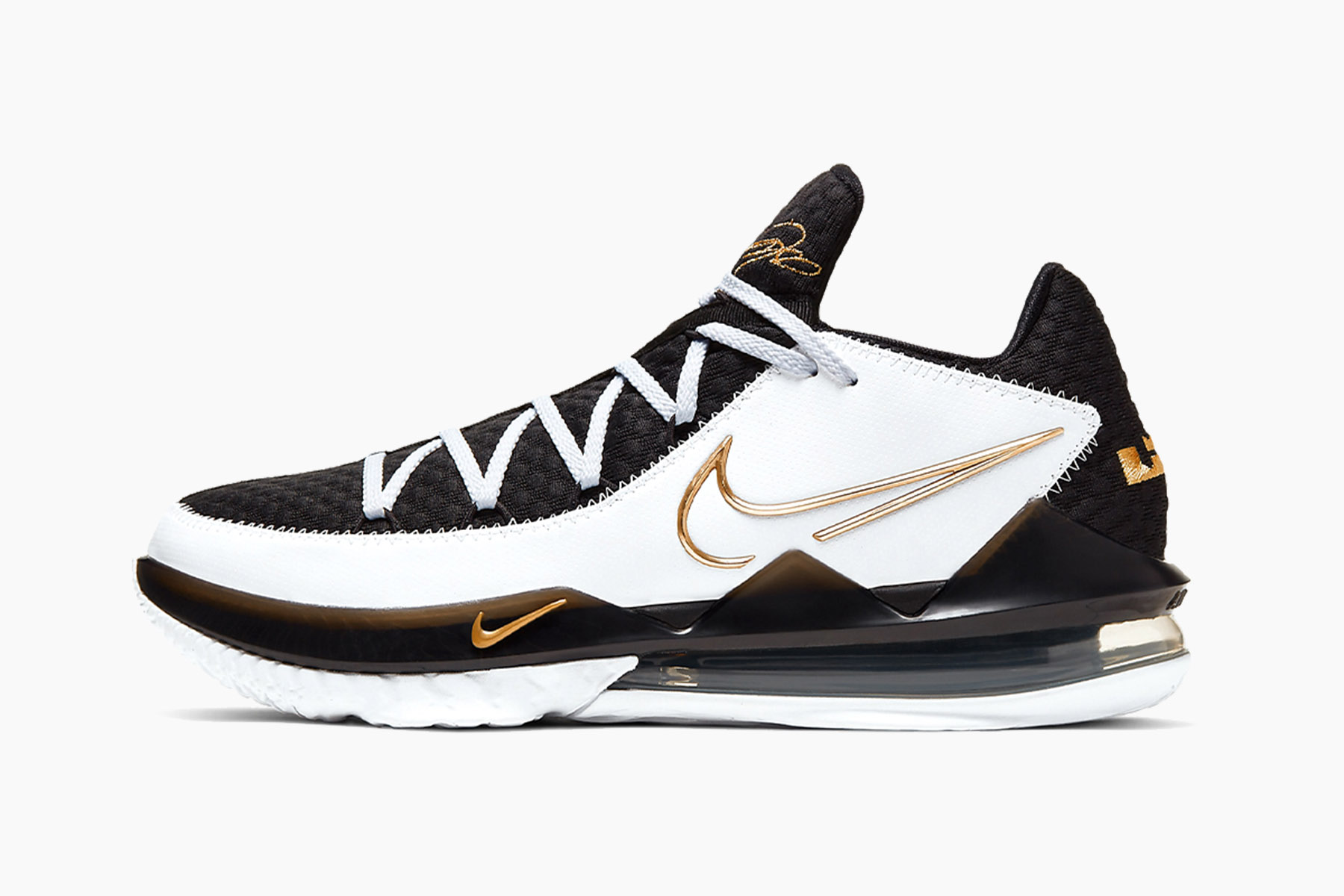 white and gold lebron 17