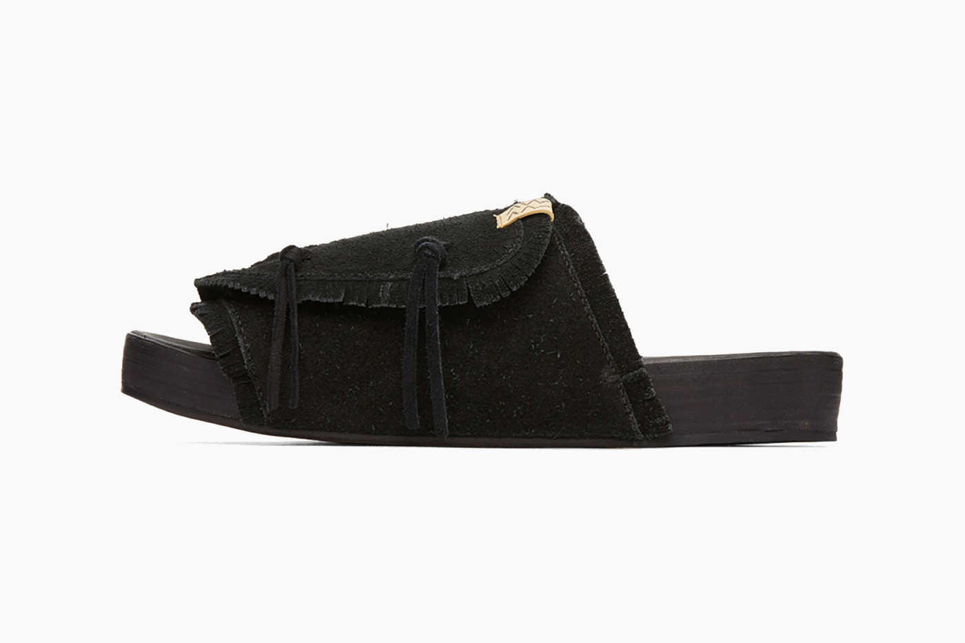visvim Christo Shaman Folk Sandals in Black