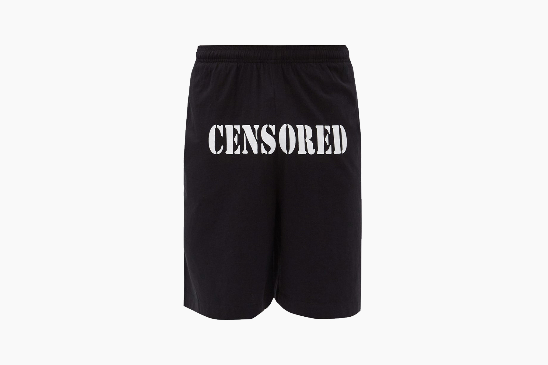 Vetements Censored-Print Cotton-Jersey Shorts Release | HYPEBEAST
