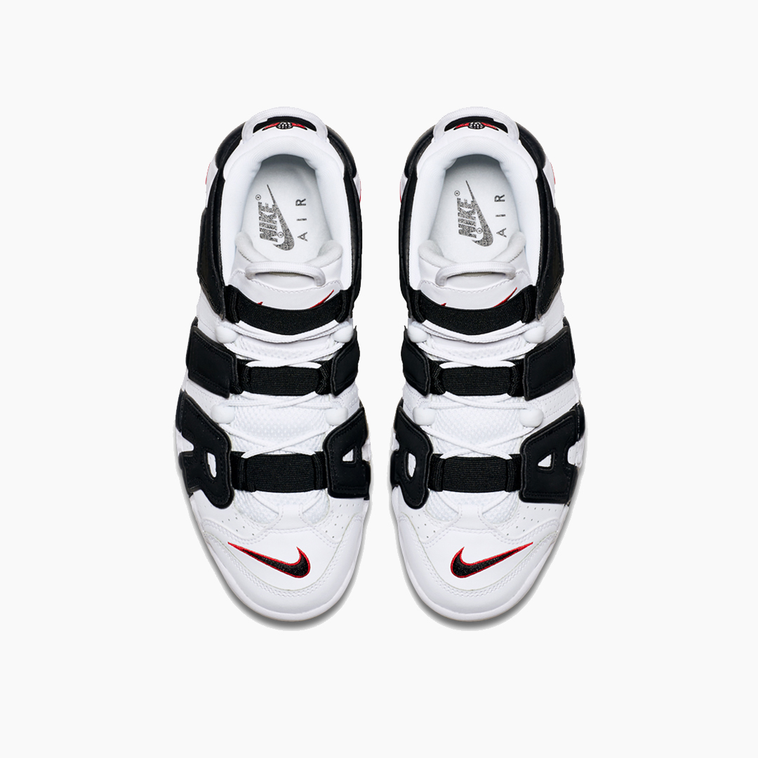 nike air uptempo white and black