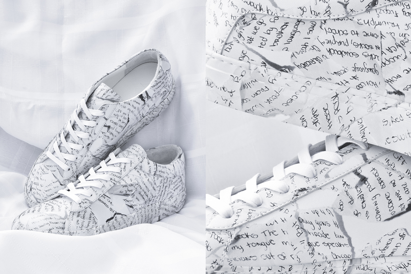 Paint Newspaper Sneakers WHITE (MU)