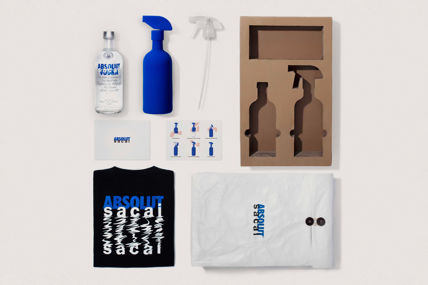 absolut and sacai Come Together for Limited Edition Bottle Set