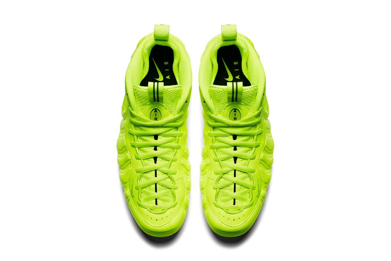 nike sportswear air foamposite pro volt black 624041 700 official release date info photos price store list buying guide