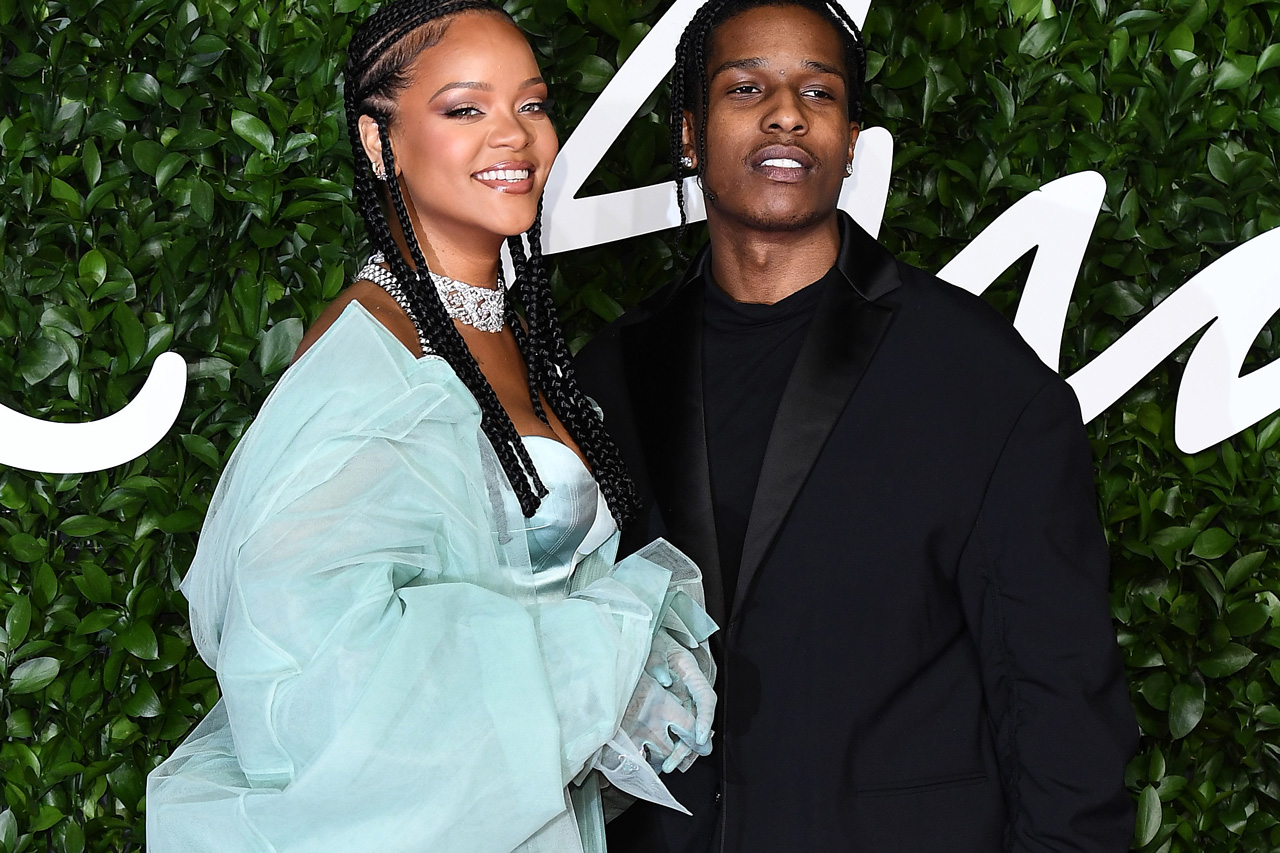 Rihanna A$AP Rocky Pregnant First Child Baby Bump Photos Reveal New York City GQ Interview Father Couple