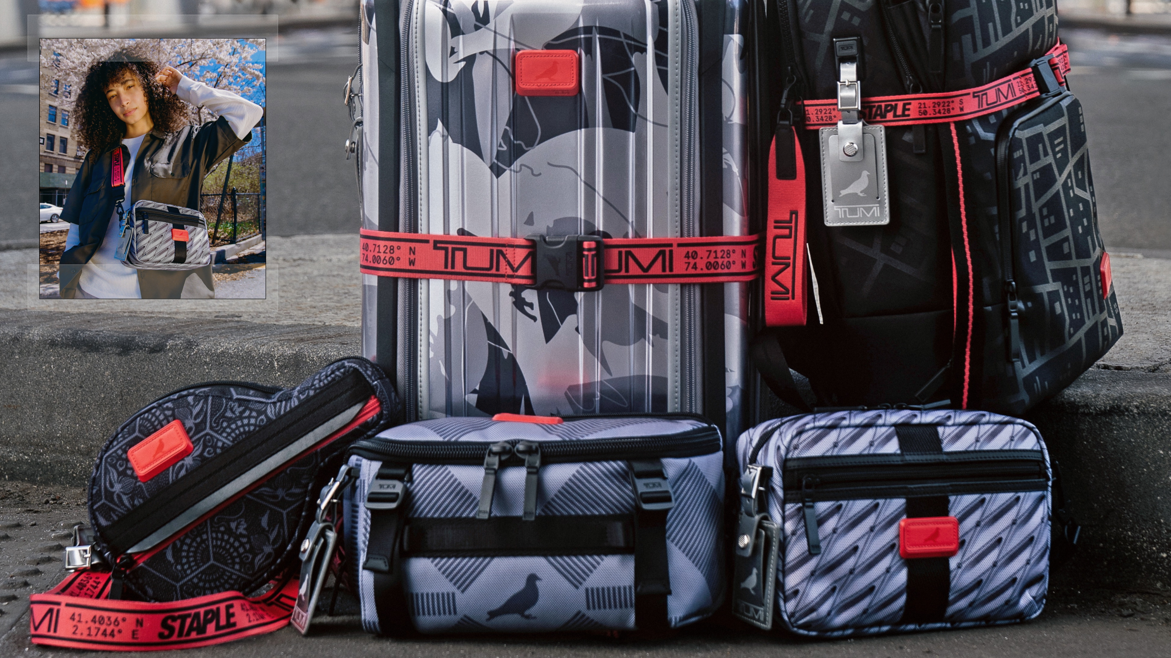 TUMI x STAPLE Exclusive Travel Collaboration luggage bags 