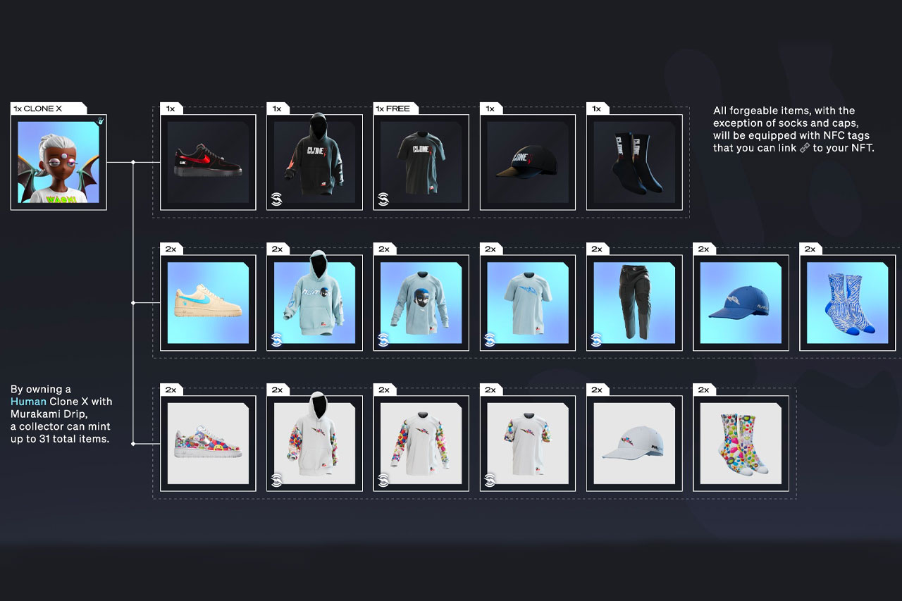 Nhân bản X để phát hành Nike Air Force 1s Vật lý và Viên nang Hàng hóa Lớn