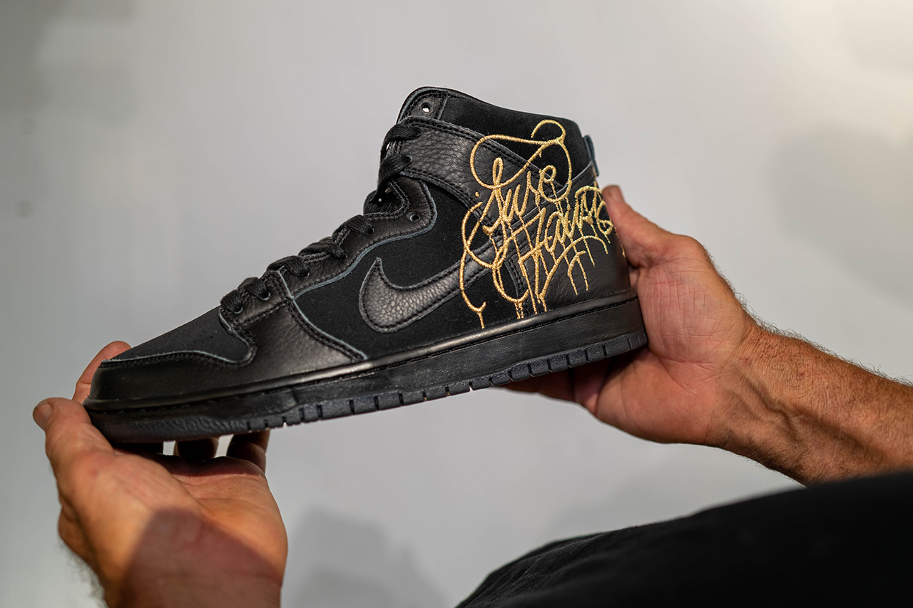 faust nike sb dunk high black gold sole mates interview 