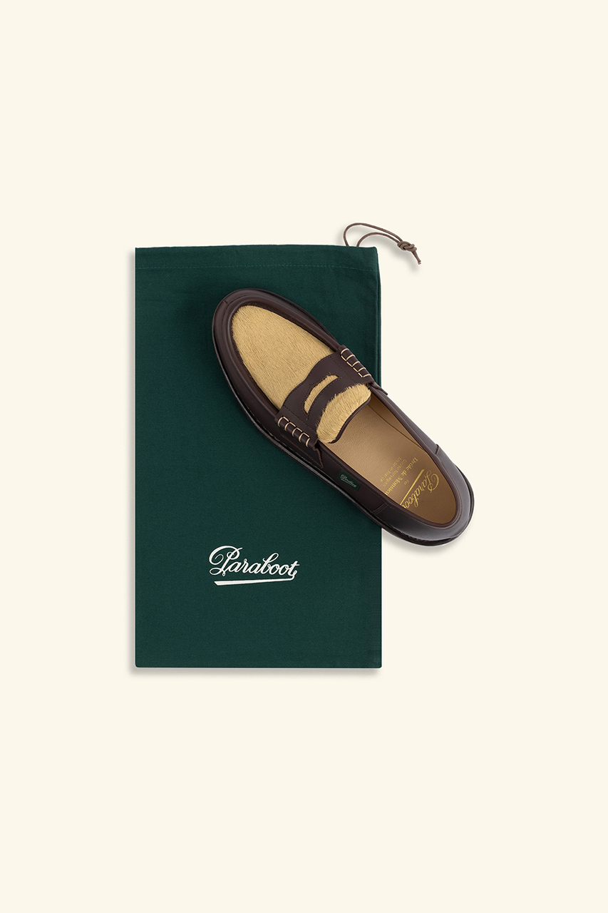 Drôle de Monsieur & Paraboot Second Footwear Capsule loafer leather brown yellow