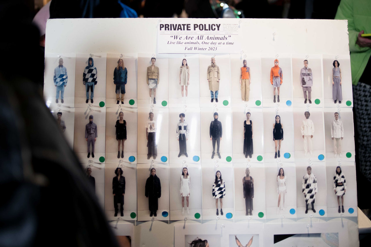Private Policy Fall/Winter 2023 Collection FW23 New York Fashion Week Runway