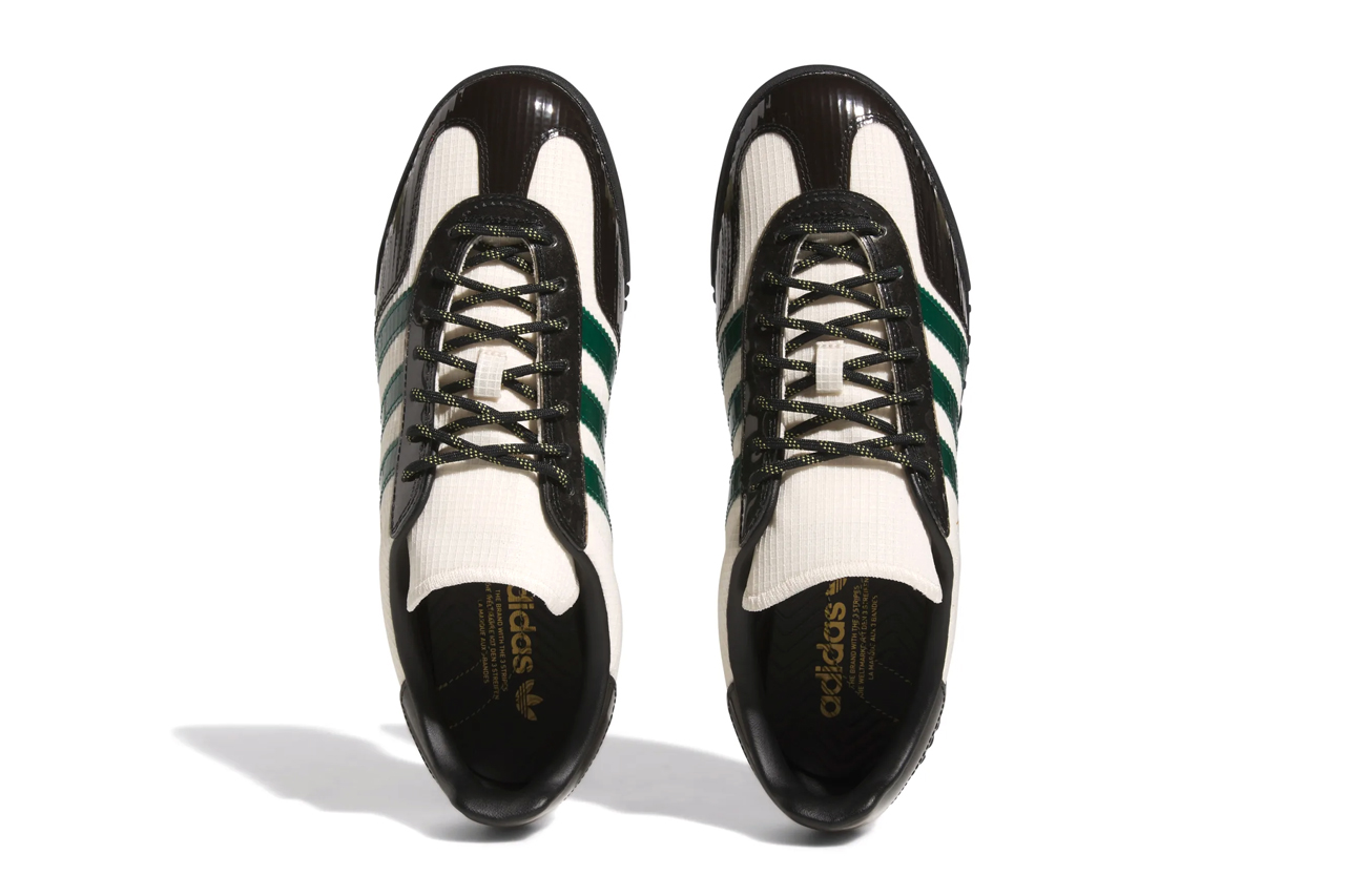 adidas Gazelle Indoor Blondey skateboarding football soccer collaboration cleats teaser info images black white green