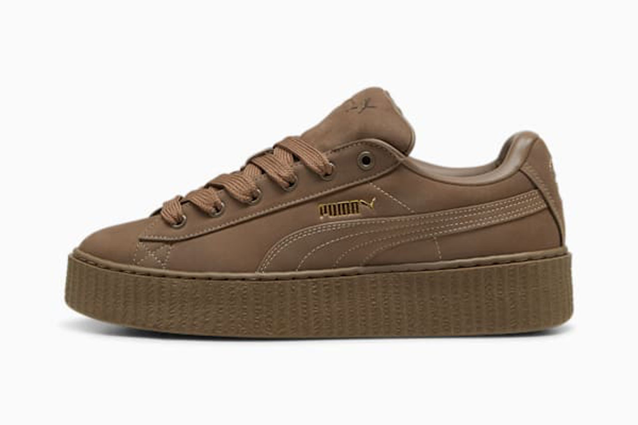 FENTY x Puma Creeper Phatty Surfaces in Earthy Hues rihanna partnership collab sneaker footwear drop release order price upper shoe laces totally taupe drop phat asap rocky rapper skin beauty collaboration 