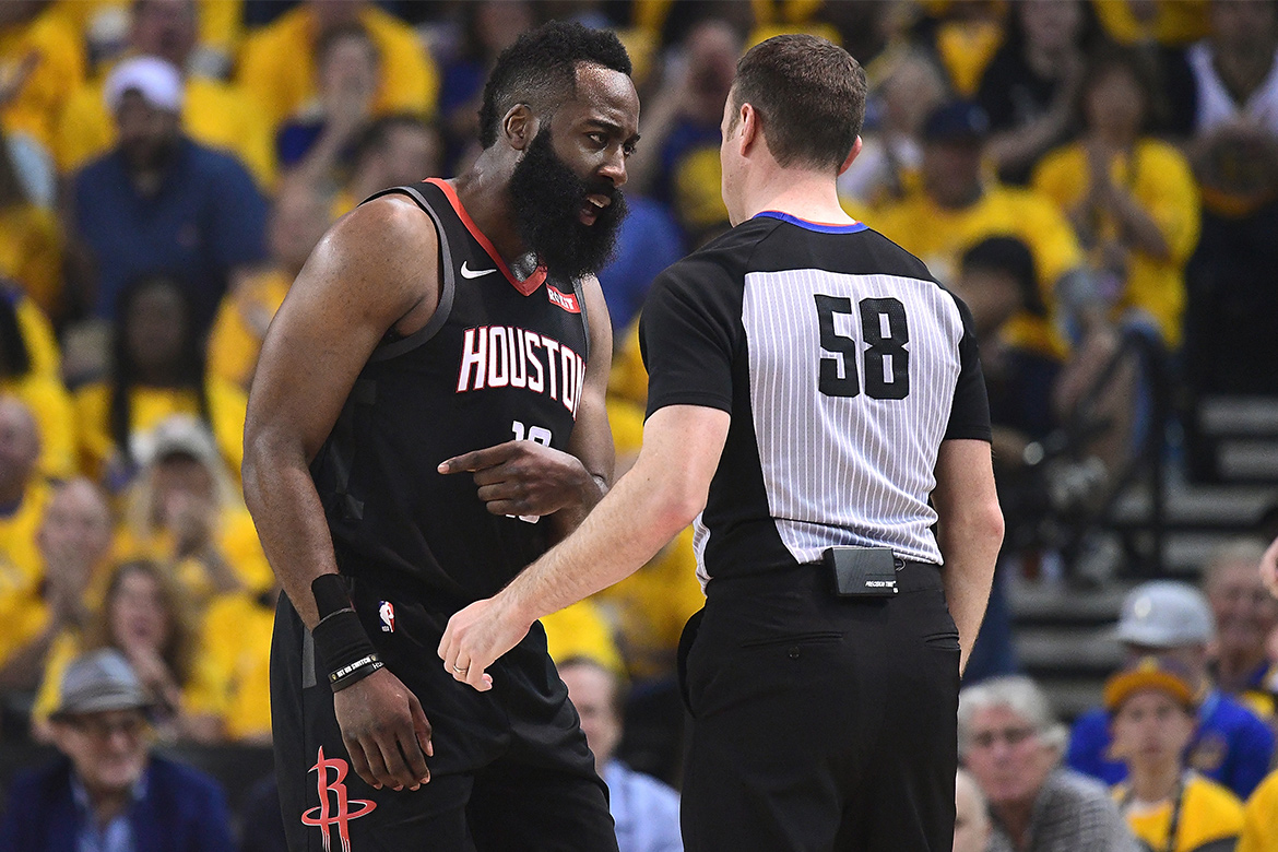 NBA 季后赛 2019 − James Harden 指出裁判多次漏判 Warriors 犯规