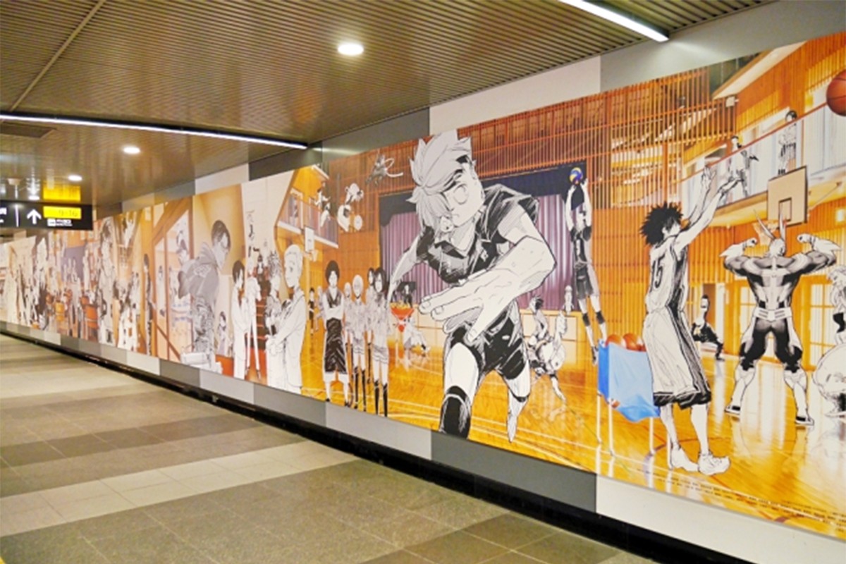 多部人气动漫现身日本涩谷车站近 100 英尺墙面