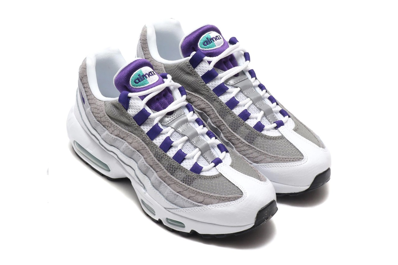Nike 推出 Air Max 95 OG 配色「White/Court Purple」蛇纹鞋型